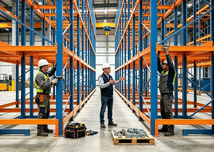Storage racking installation support for warehouse projects