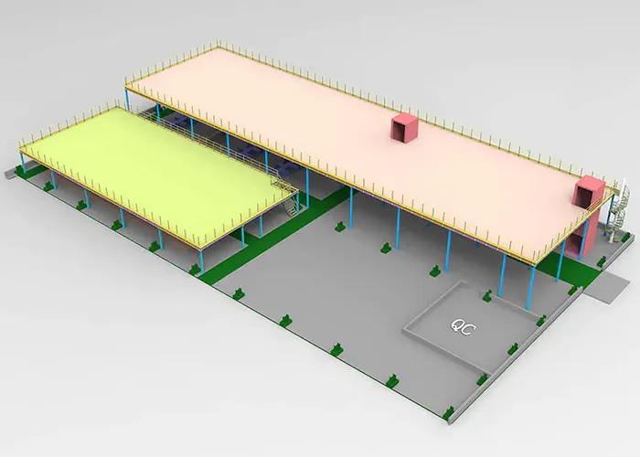 Warehouse drawing design for storage racking project