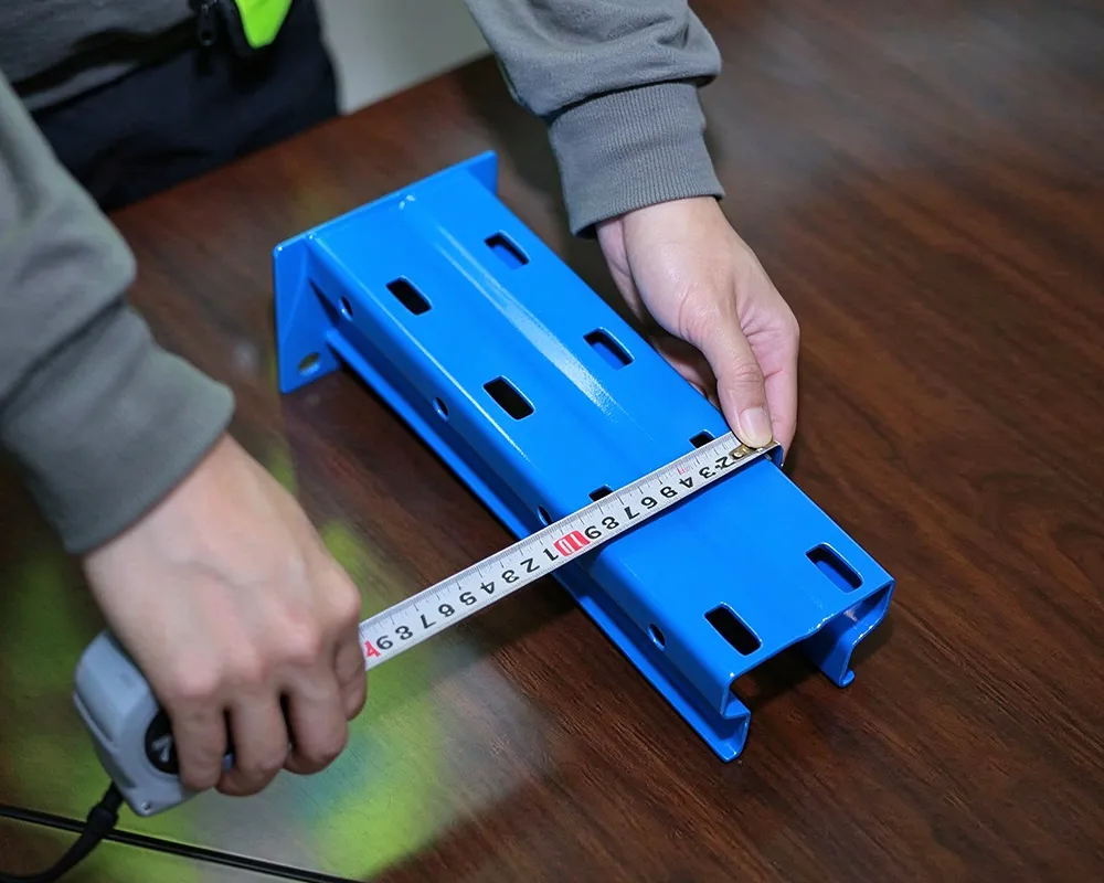 Warehouse racking dimension inspection to ensure production precision