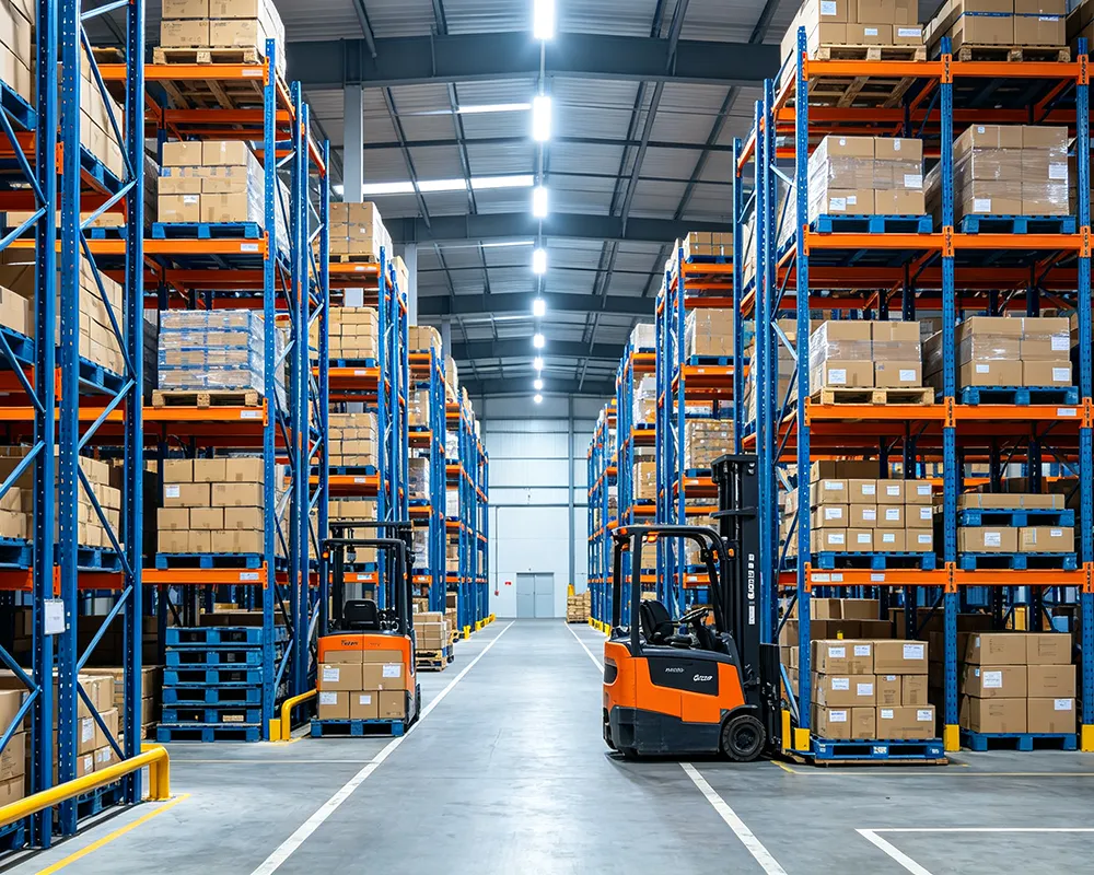 Warehouse racking system for industrial storage solution